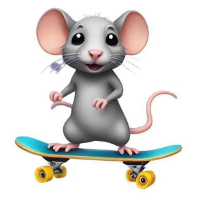 Rat on a skateboard sticker