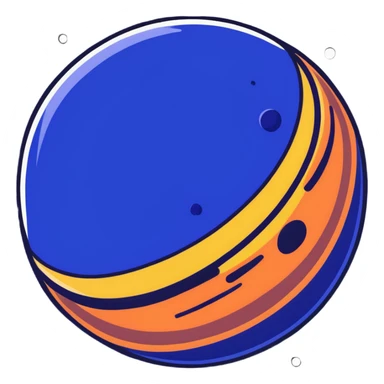 dark blue mysterious planet sticker