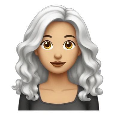 Mujer joven bianca con cabello colorado con MacBook sticker