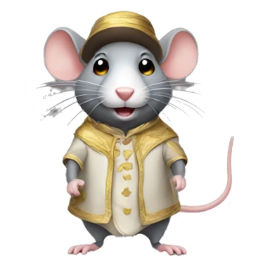 Rat in a costume sticker