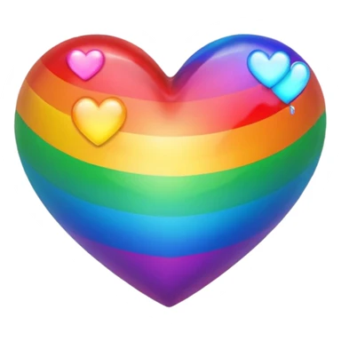 rainbow heart sticker