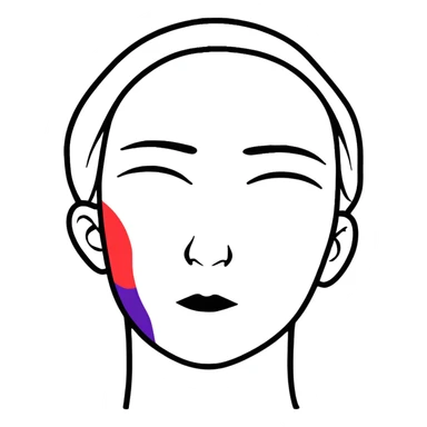 A person with half their face as a colorful abstract painting, symbol of artistic self-expression sticker