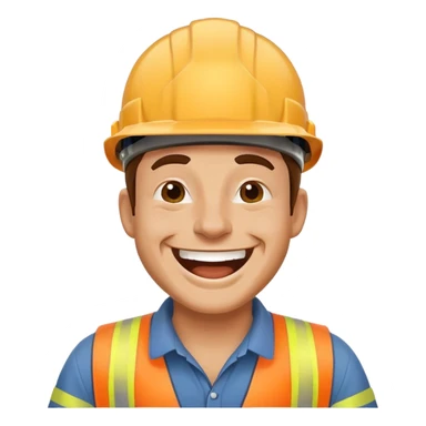 builder laughing hard sticker