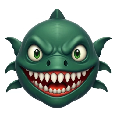 A scary angry ugly African sea creature  sticker