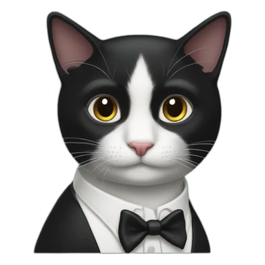 Black cat tuxedo sticker