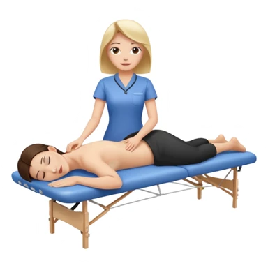 woman getting a massage without any products sticker