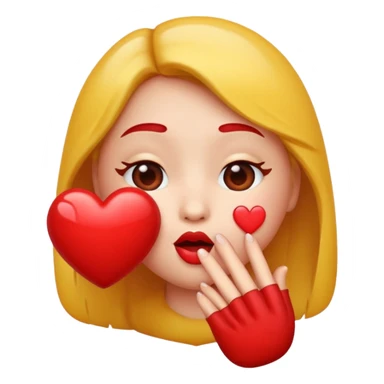 Blowing a kiss emoji sticker