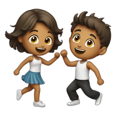 Girl and boy dancing  sticker