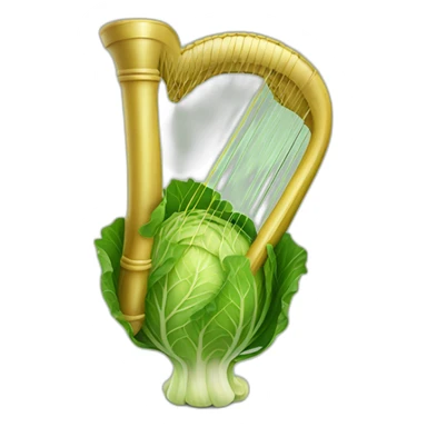 CABBAGE WITH AN IRISH HARP ON IT sticker