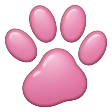 pink pawprint sticker