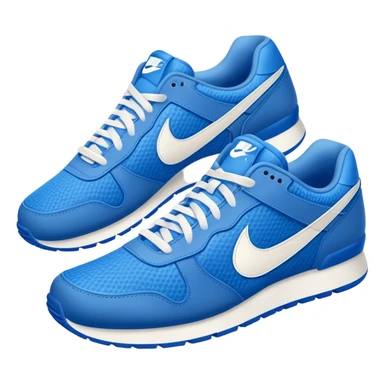 blue Nike sneakers, athletic shoes, sporty footwear sticker