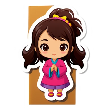 Asian girl sticker