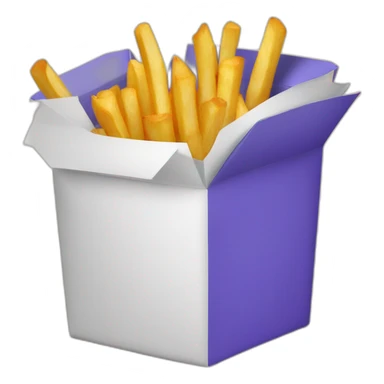 Explolding box of French fries     sticker
