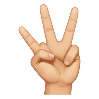 peace sign fingers sticker
