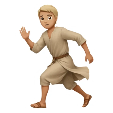 image of prophet Jonah in the bible fleeing sticker