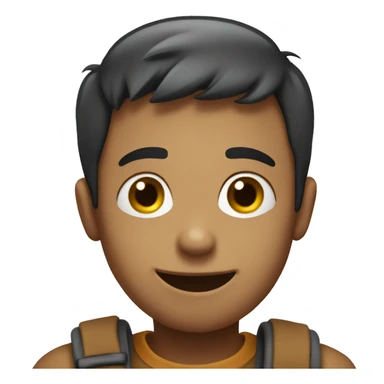 A boy saying hallo sticker