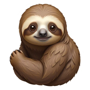 Cinematic Noble Sloth Portrait Emoji, Poised and serene, with a leisurely, gentle build and calm, wise eyes adorned with soft, textured fur, Simplified yet sharp and sophisticated features, highly detailed, glowing with a soft, tranquil glow, high shine, intelligent and unhurried, stylized with an air of relaxed authority, focused and composed, soft glowing outline, capturing the essence of a watchful and confident guardian that appears ready to slowly emerge from the screen with effortless grace! sticker