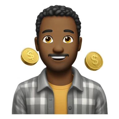 Father giving me a money sticker