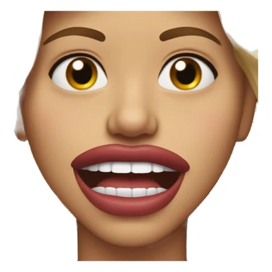 lip smack good pursed lips, squinting eyes sticker