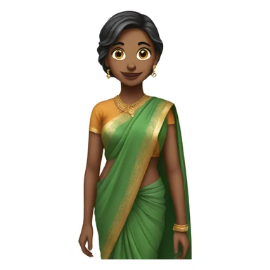 Girl in saree sticker