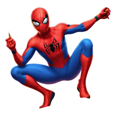 Spider-Man lighting some fireworks sticker