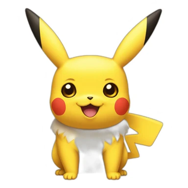 pikachu with pichou ears sticker