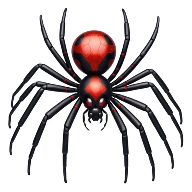 Glitter black widow sticker