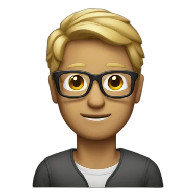 man with macbook with glasses  sticker