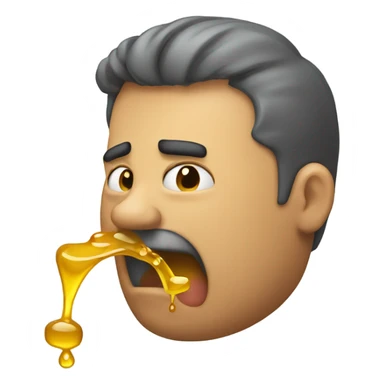 man vomiting honey sticker