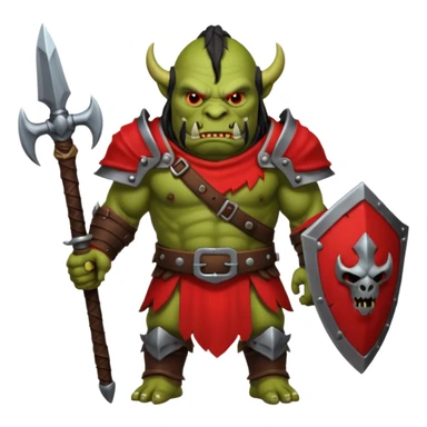 Orc guerrier rouge sticker