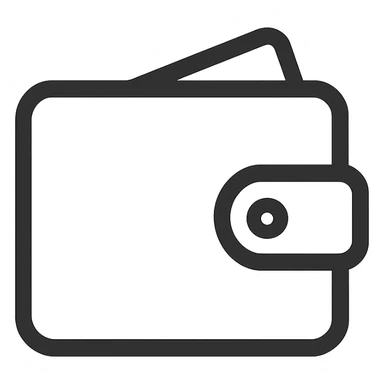 wallet icon, simple and clear, modern style sticker