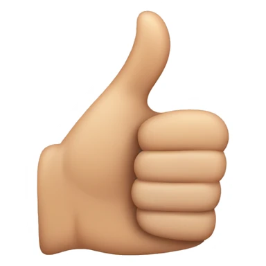 Thumb with a thumb up giving a thumbs up with a thumb sticker