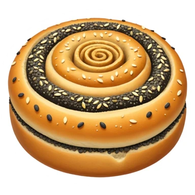 make an emoji of poppy seed roll sticker
