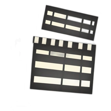 a filmstrip with the number 1 sticker