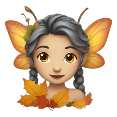 autumn fairy sticker