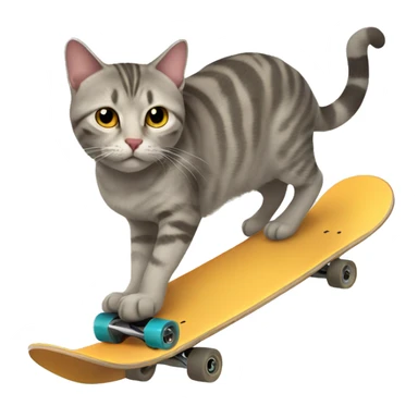 Cat in skateboard  sticker