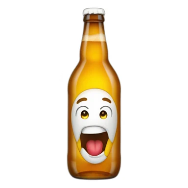 Bierflasche die lacht sticker