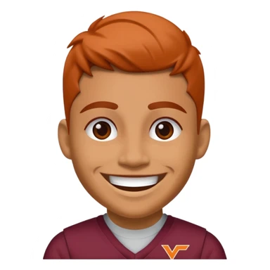 Virginia Tech hokie smiling sticker