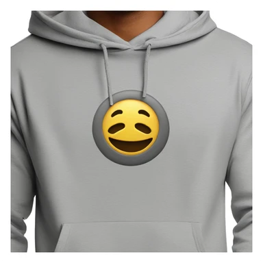grey color pullover front hoodie by itself sticker