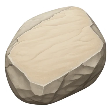 generate realistic detailed stone in 3d style with sand  sticker