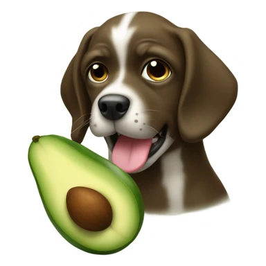 perro con aguacate  sticker