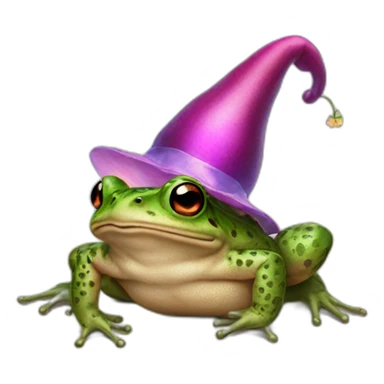 A toad with a fairy hat sticker