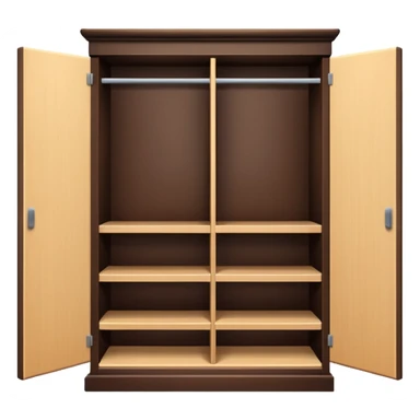 3D wardrobe shelf empty sticker