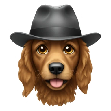 Doodle wearing a hat sticker