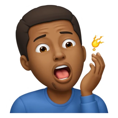  black manYawning sticker