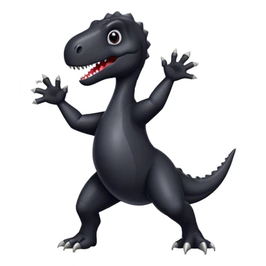 dancing black dinosaur sticker