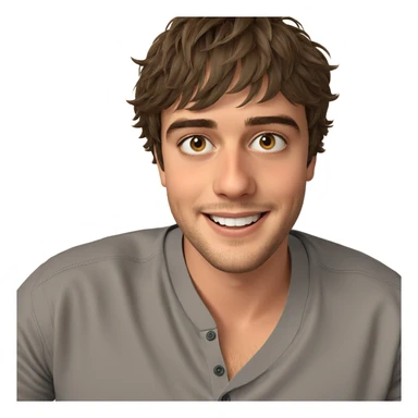 smiling boy in shirt sticker