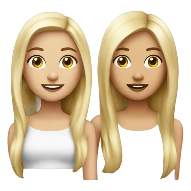 Brunette blonde besties sticker