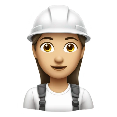 arquitectA MUJER con casco blanco  sticker