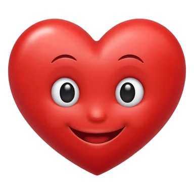 Laugh with red heart sticker